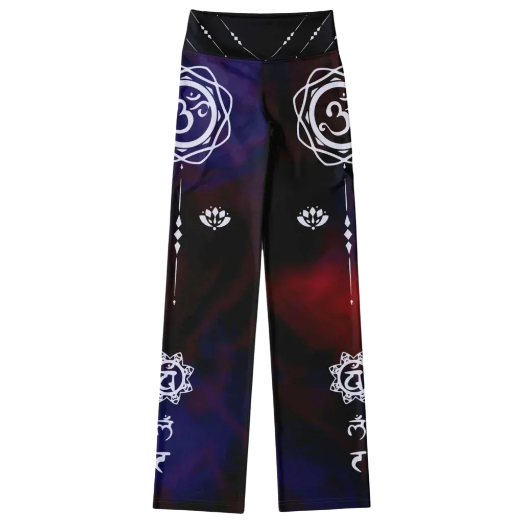 Flare Leggings Woman With Chakra Om Print
