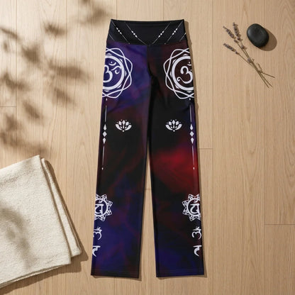 Flare Leggings Woman With Chakra Om Print