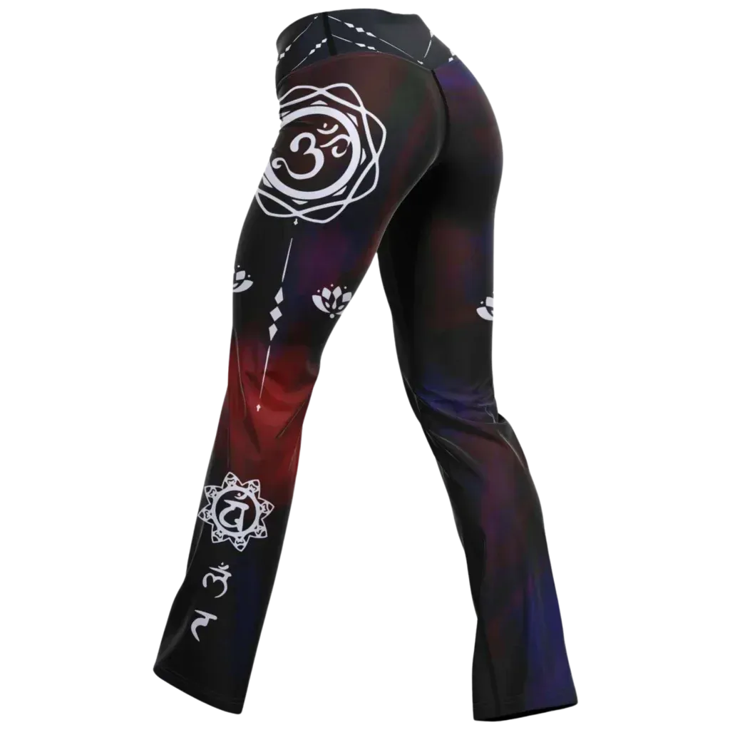 Flare Leggings Woman With Chakra Om Print