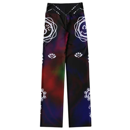 Flare Leggings Woman With Chakra Om Print
