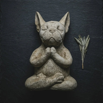French Bulldog Dog Yoga Statue For Home Or Studio