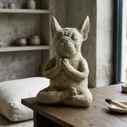 French Bulldog Dog Yoga Statue For Home Or Studio