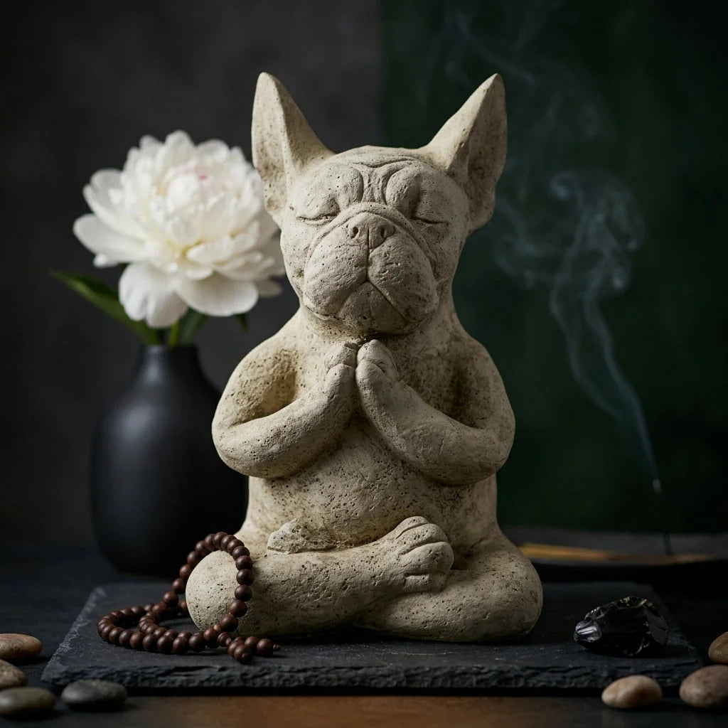 French Bulldog Dog Yoga Statue For Home Or Studio