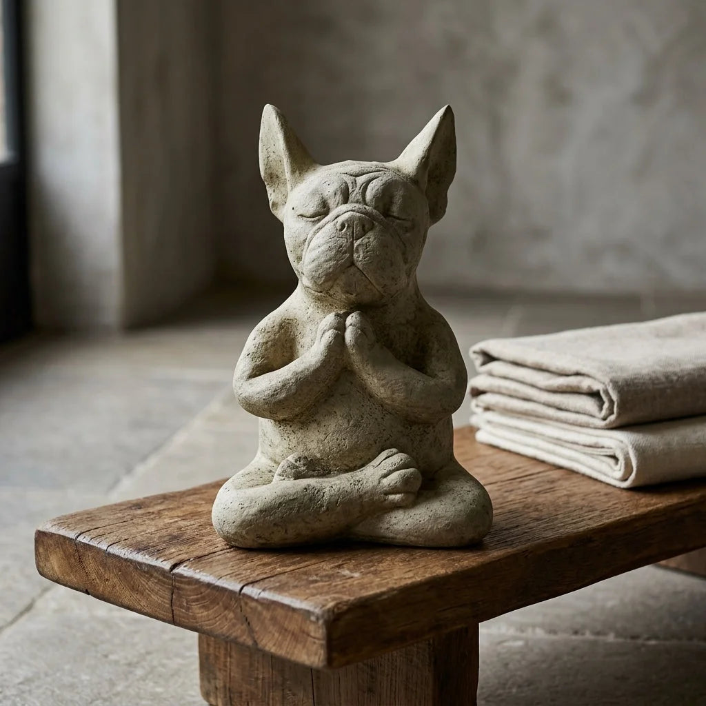 French Bulldog Dog Yoga Statue For Home Or Studio