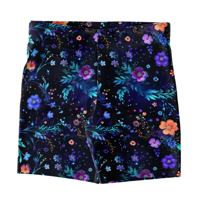 Galactic Bloom Yoga Short Shorts With Celestial Fit