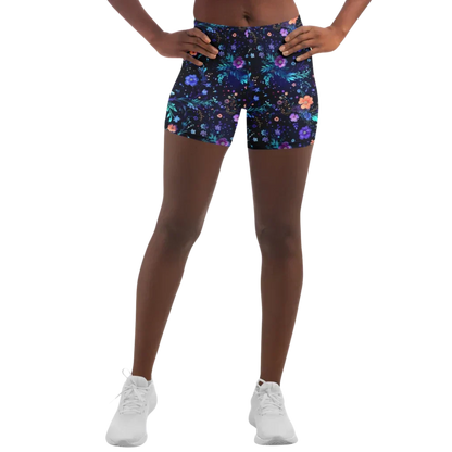 Galactic Bloom Yoga Short Shorts With Celestial Fit