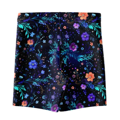 Galactic Bloom Yoga Short Shorts With Celestial Fit