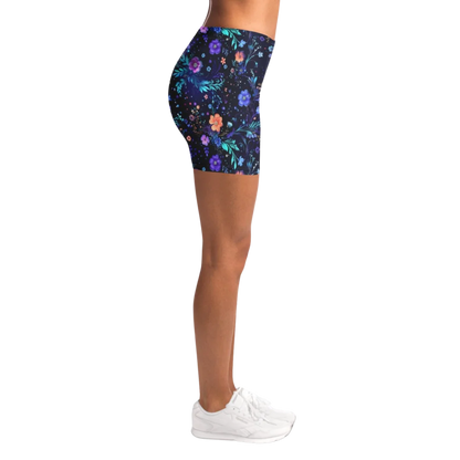 Galactic Bloom Yoga Short Shorts With Celestial Fit