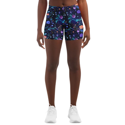 Galactic Bloom Yoga Short Shorts With Celestial Fit