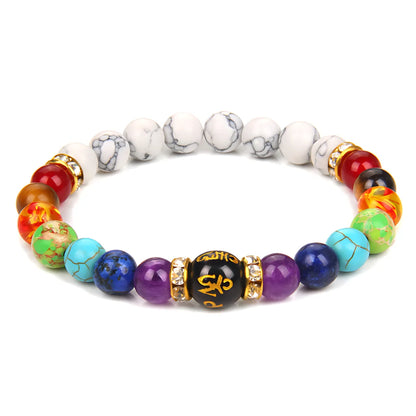 Gemstone Chakra Bracelet For Energy Balance - Style B