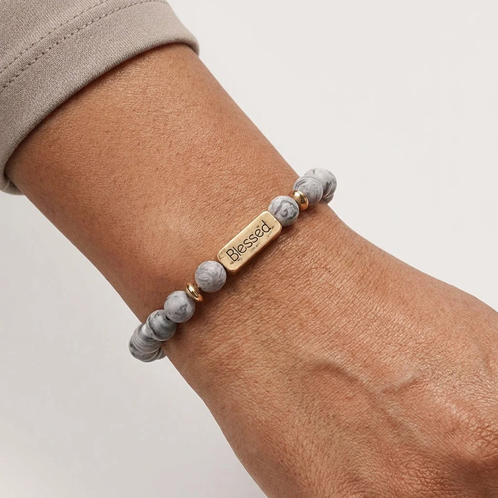 Geometric Pattern Stones Bracelet For Everyday Rituals