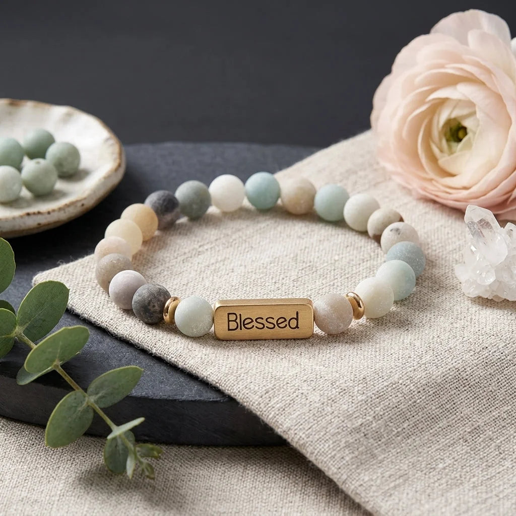 Geometric Pattern Stones Bracelet For Everyday Rituals