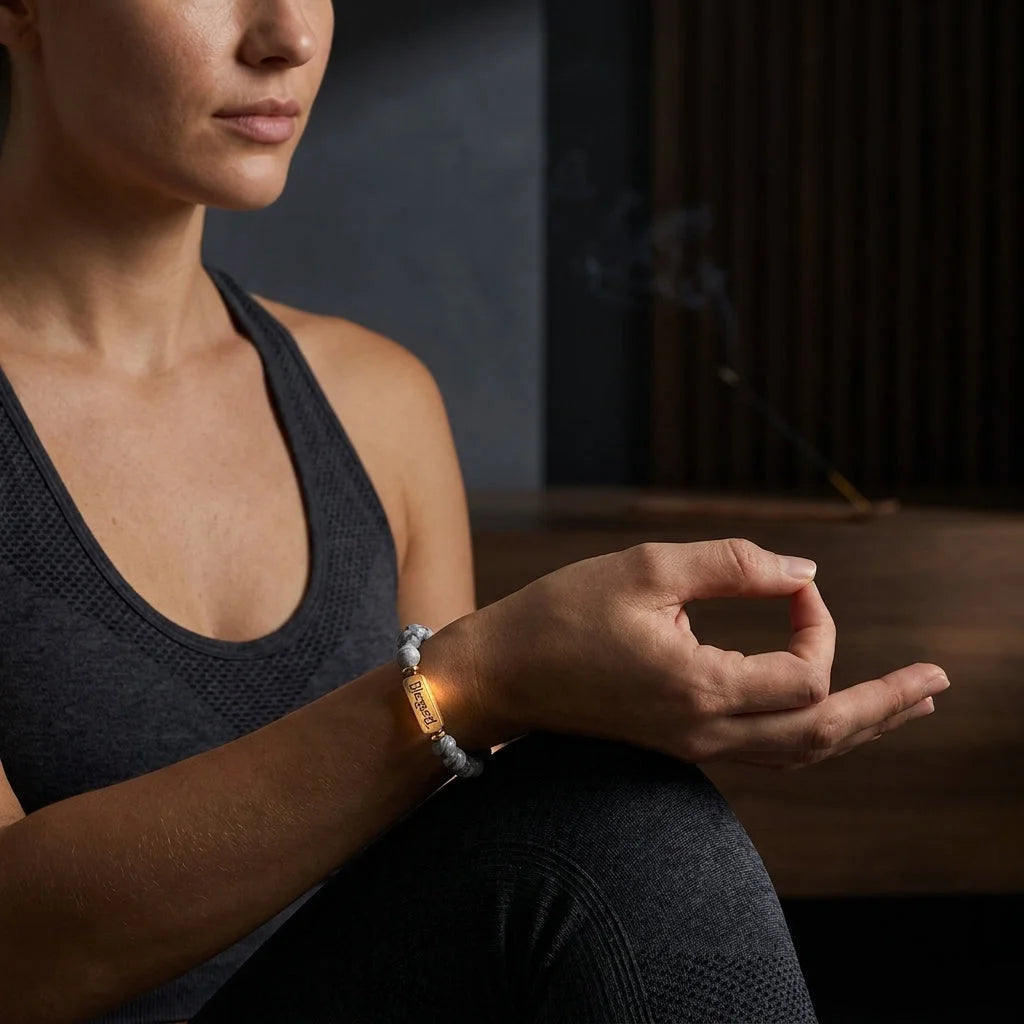 Geometric Pattern Stones Bracelet For Everyday Rituals