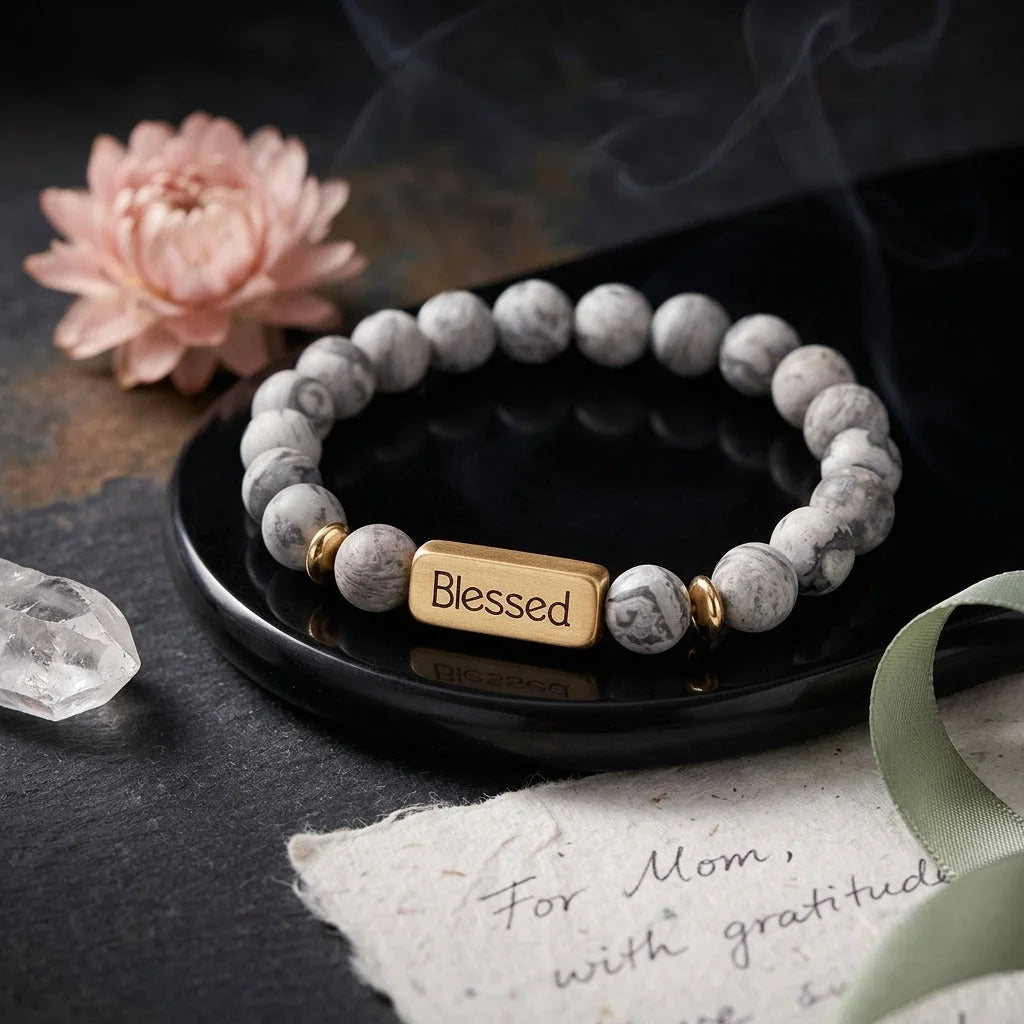 Geometric Pattern Stones Bracelet For Everyday Rituals