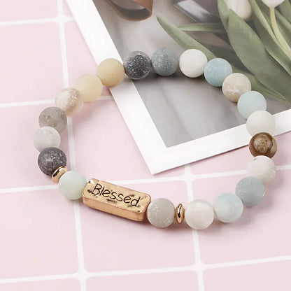 Geometric Pattern Stones Bracelet For Everyday Rituals
