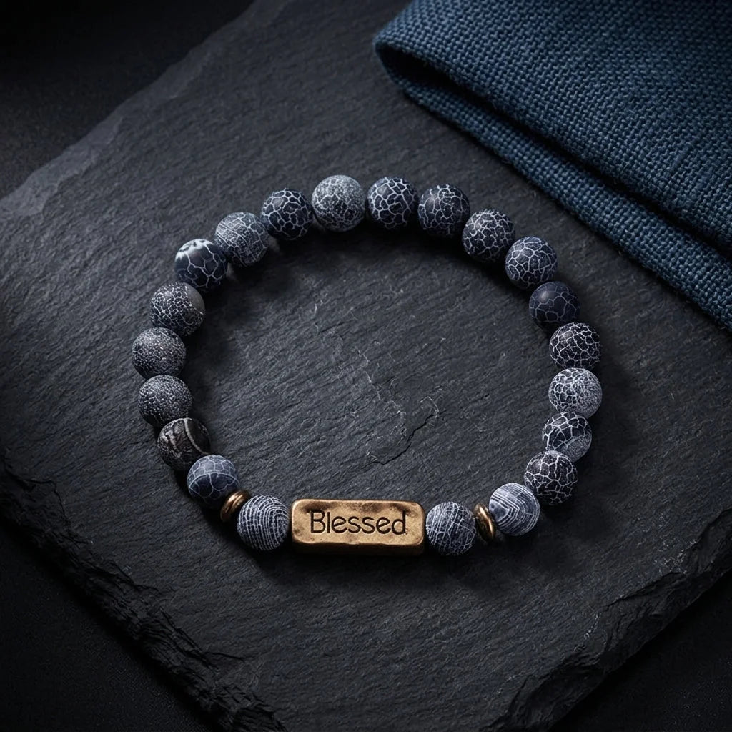 Geometric Pattern Stones Bracelet For Everyday Rituals