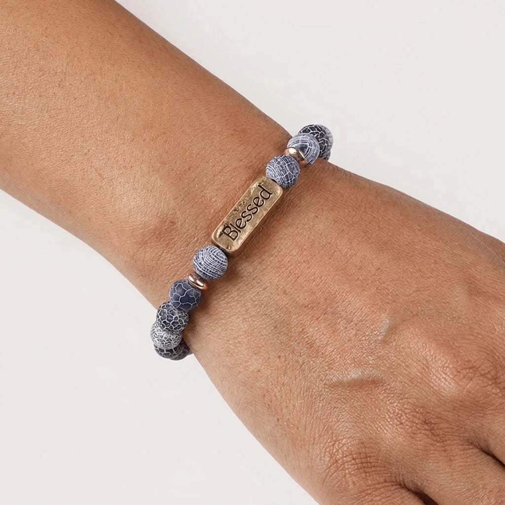 Geometric Pattern Stones Bracelet For Everyday Rituals