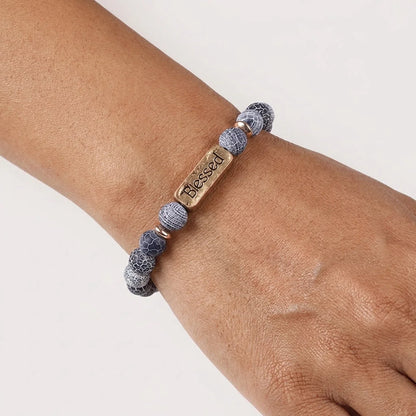Geometric Pattern Stones Bracelet For Everyday Rituals