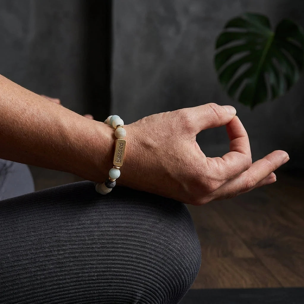 Geometric Pattern Stones Bracelet For Everyday Rituals