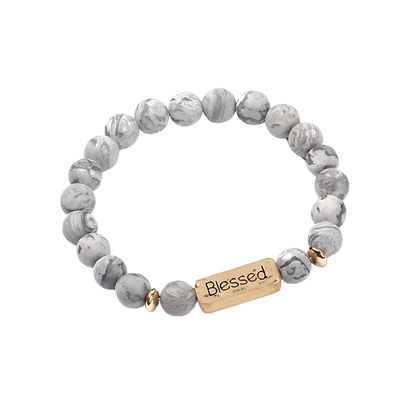 Geometric Pattern Stones Bracelet For Everyday Rituals - G11603
