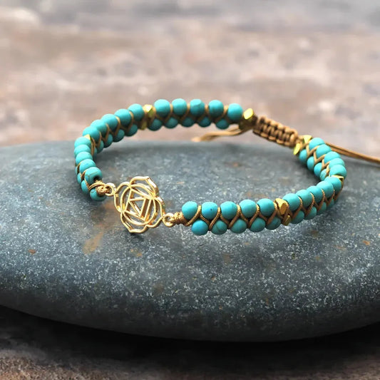 Geometric Style Bead Braclets For Couples - Blue