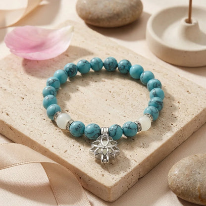 Glow In The Dark Turquoise Beaded Bracelets