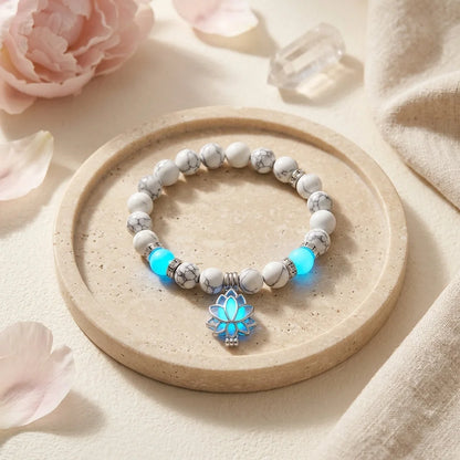 Glow In The Dark Turquoise Beaded Bracelets