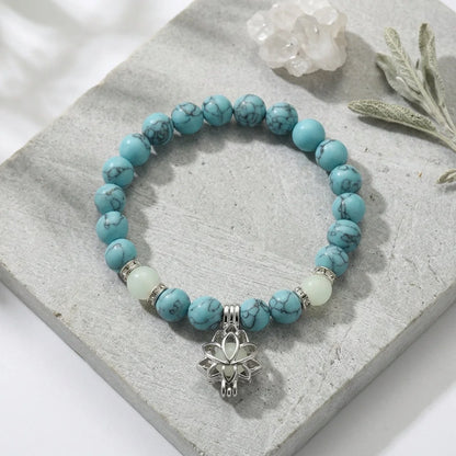 Glow In The Dark Turquoise Beaded Bracelets