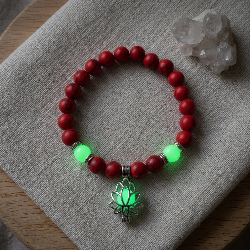 Glow In The Dark Turquoise Beaded Bracelets