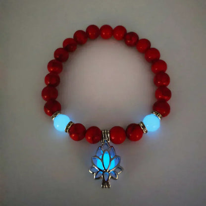 Glow In The Dark Turquoise Beaded Bracelets - Style C