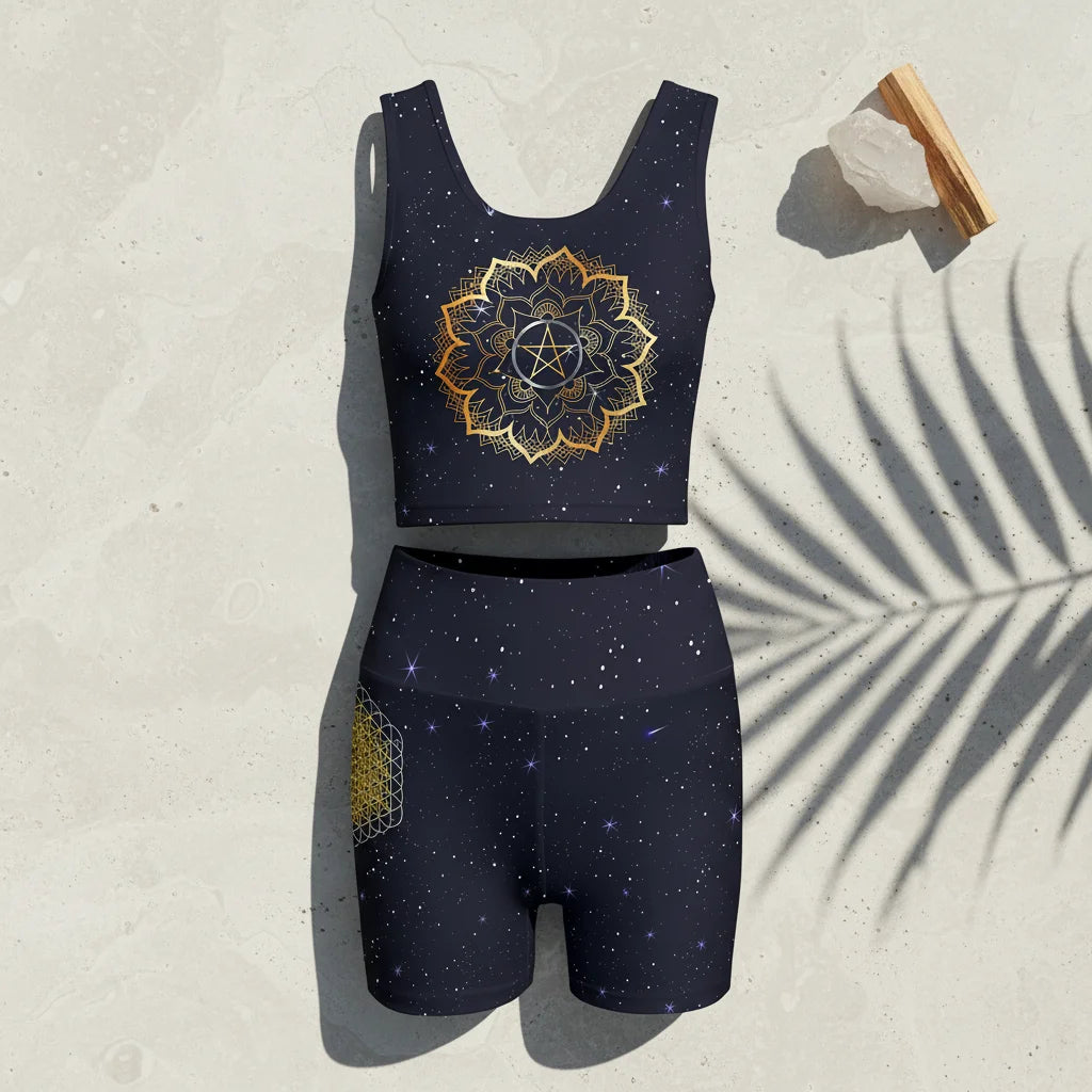Golden Mandala 2 Piece Athleisure Set For Women