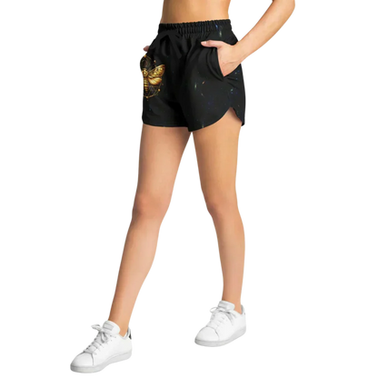 Golden Moth Loose Fit Shorts With Chakra Symbol