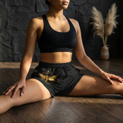 Golden Moth Loose Fit Shorts With Chakra Symbol