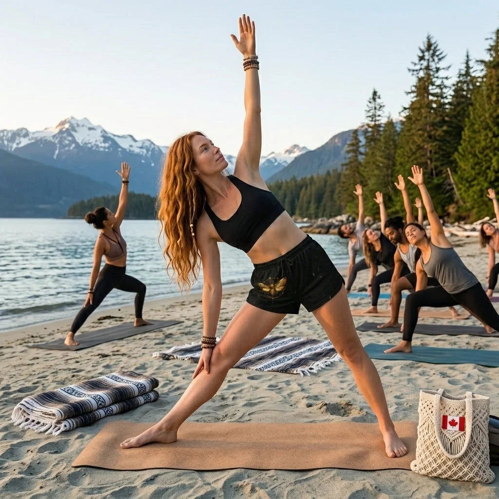 Golden Moth Loose Fit Shorts With Chakra Symbol