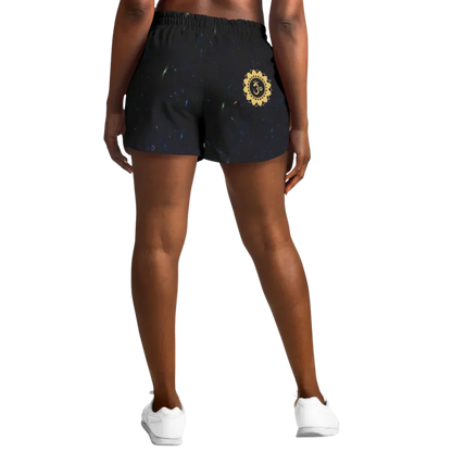 Golden Moth Loose Fit Shorts With Chakra Symbol