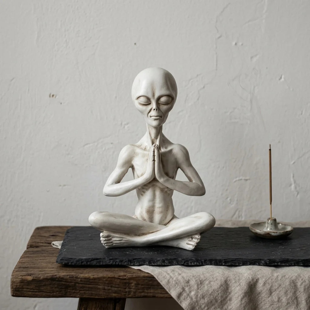 Graceful Yoga Skeleton Figurines In Resin