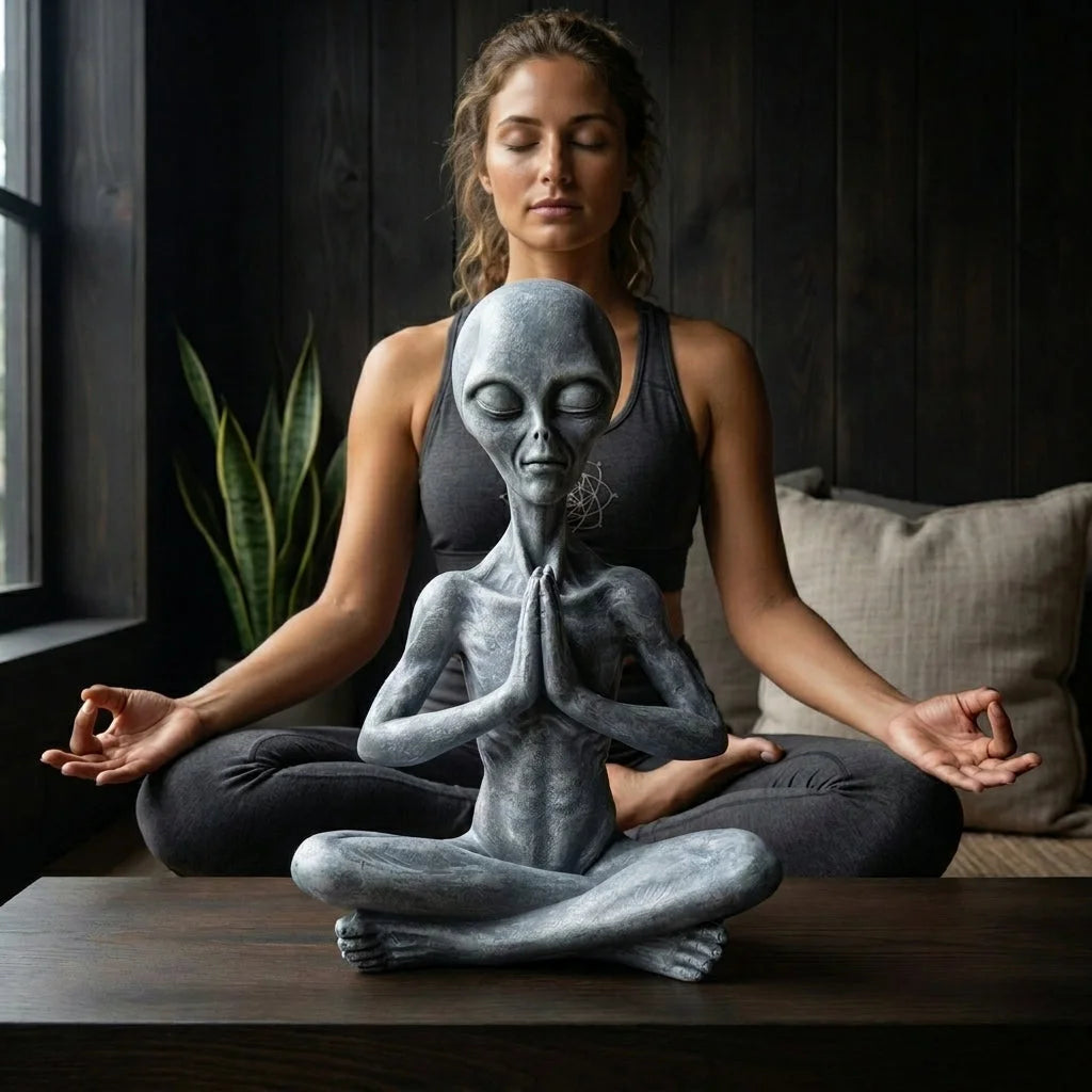 Graceful Yoga Skeleton Figurines In Resin