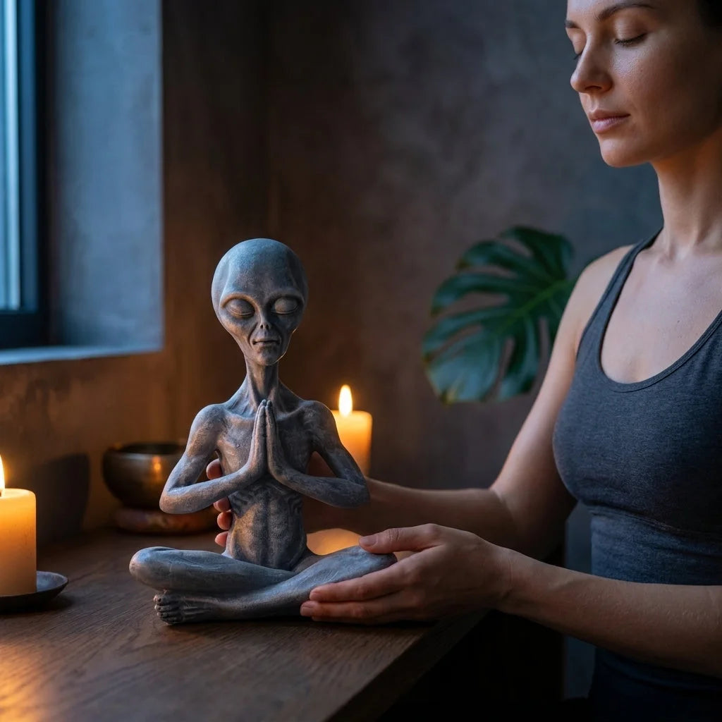 Graceful Yoga Skeleton Figurines In Resin