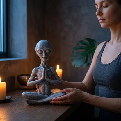 Graceful Yoga Skeleton Figurines In Resin