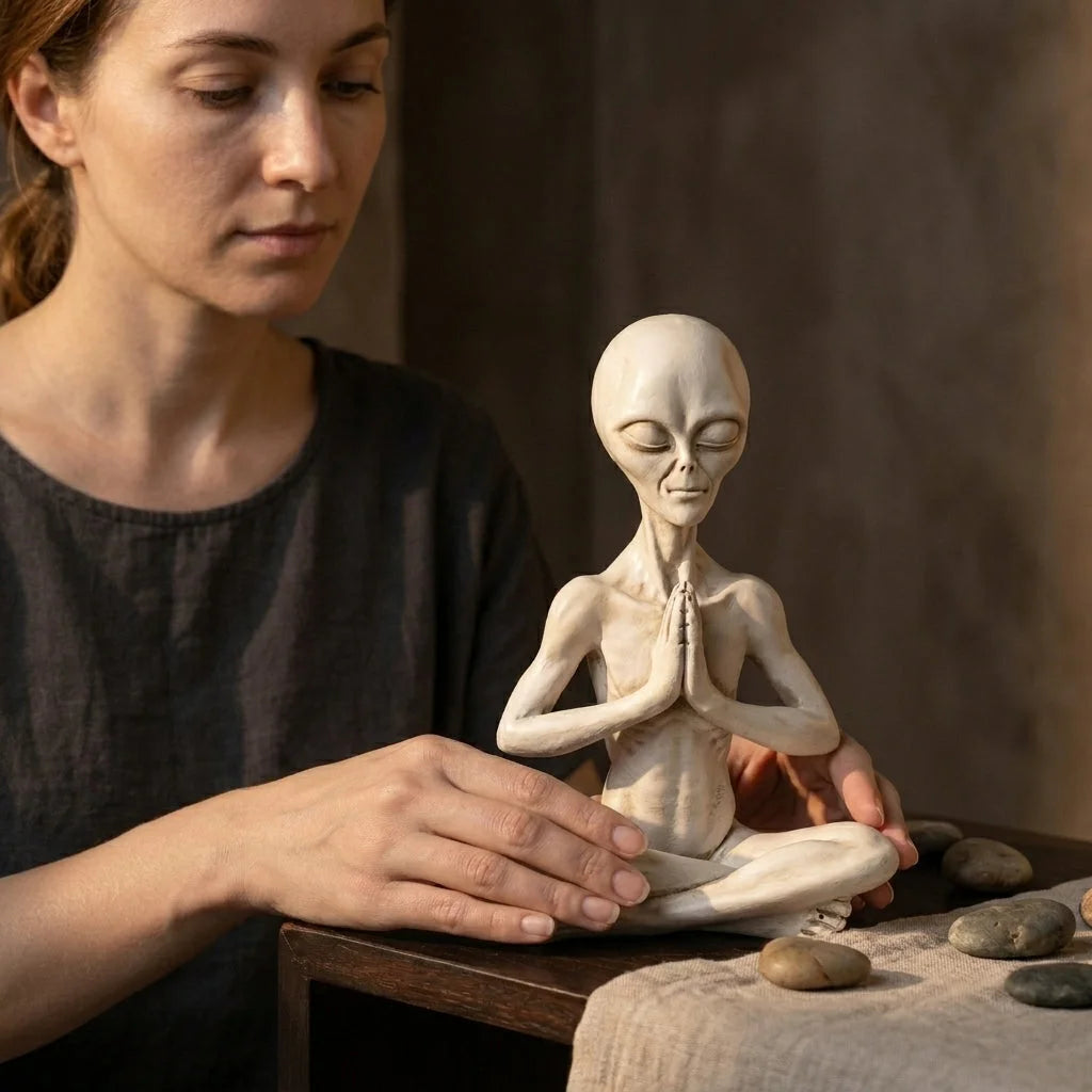 Graceful Yoga Skeleton Figurines In Resin