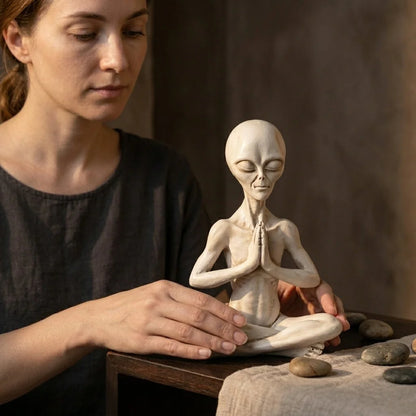 Graceful Yoga Skeleton Figurines In Resin