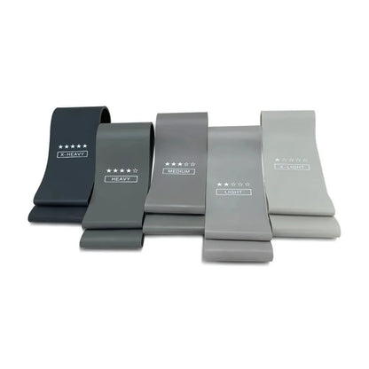 Gradient PT Resistance Bands For Full Body Training - Gradient Gray Black 5 Pack