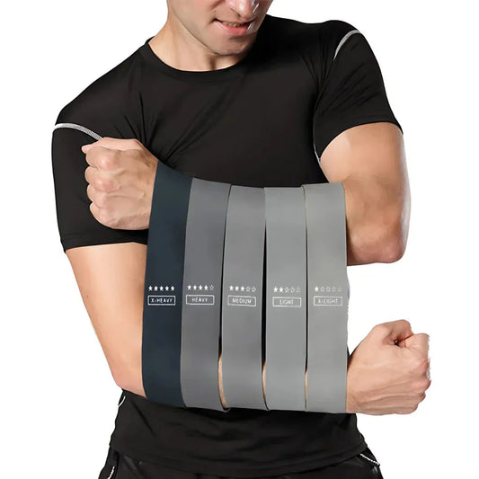 Gradient PT Resistance Bands For Full Body Training - Gradient Gray Black 5 Pack