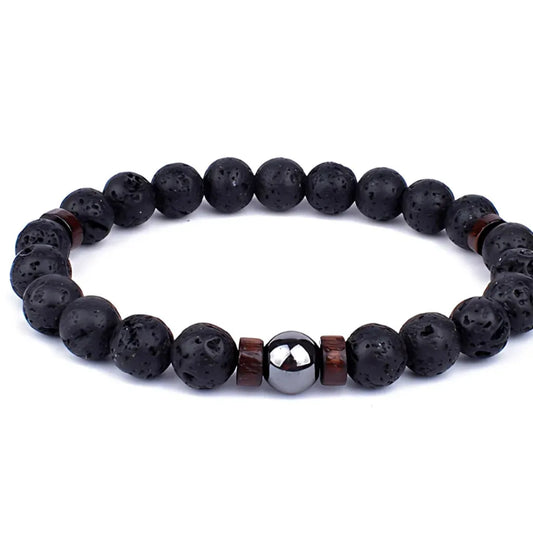 Grounded Energy Bracelet Lava Collection - Black Iron