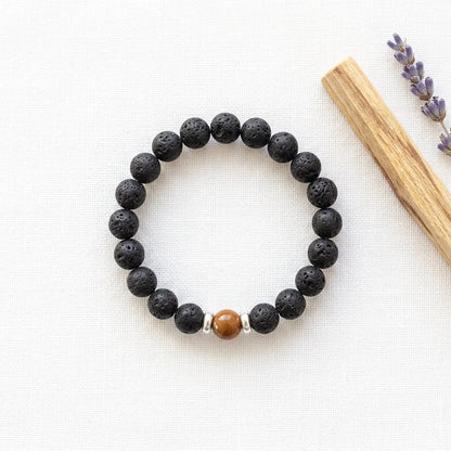 Grounded Energy Volcanic Rock Bracelet Unisex Style