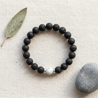 Grounded Energy Volcanic Rock Bracelet Unisex Style