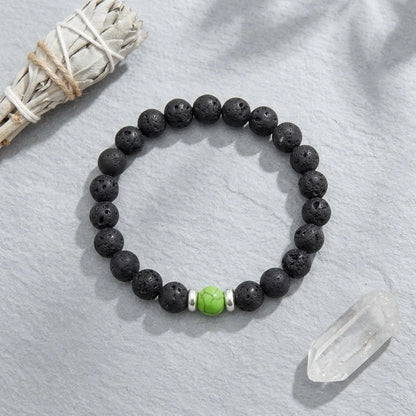 Grounded Energy Volcanic Rock Bracelet Unisex Style