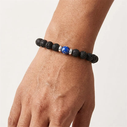 Grounded Energy Volcanic Rock Bracelet Unisex Style
