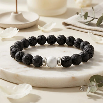 Grounded Energy Volcanic Rock Bracelet Unisex Style