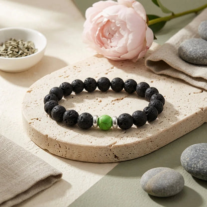 Grounded Energy Volcanic Rock Bracelet Unisex Style